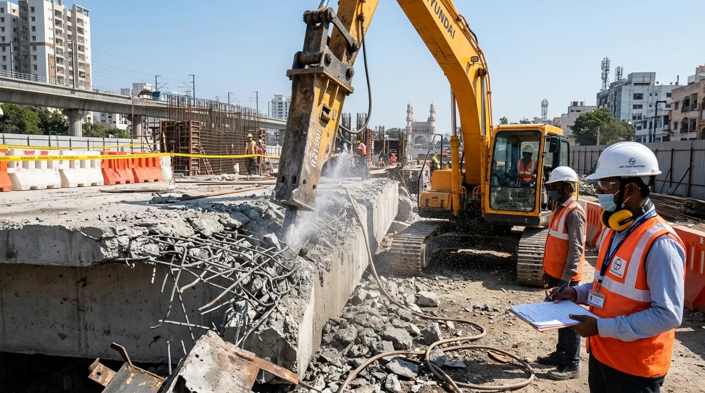 Controlled Concrete Breaking & Chipping in Hyderabad