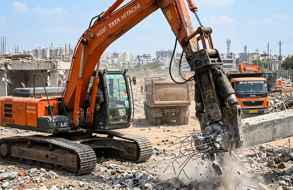 Tata Hitachi EX-210 Demolition Crusher