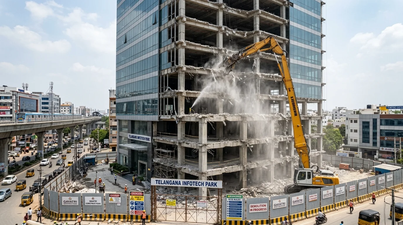 Hospital and Mall Demolition Planned Around Complex Site Requirements Hyderabad