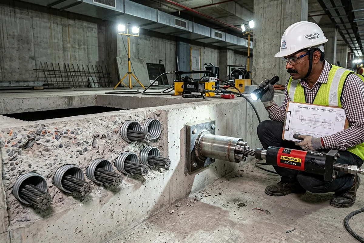 3D Technical Section of Post-Tensioned Slab